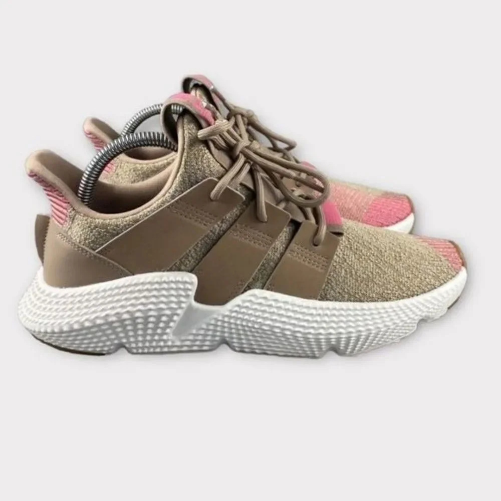Adidas originals prophere Mens 7.5 Shoes Trace Khaki Pink Running Sneakers Laces
